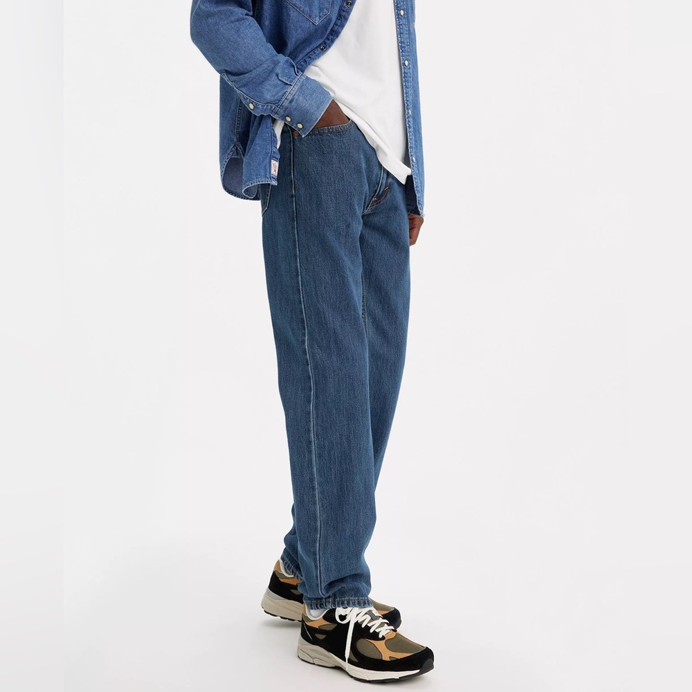 New Levi's Mens 550 Tapered Leg Relaxed Fit Jean Blue Denim Size 42